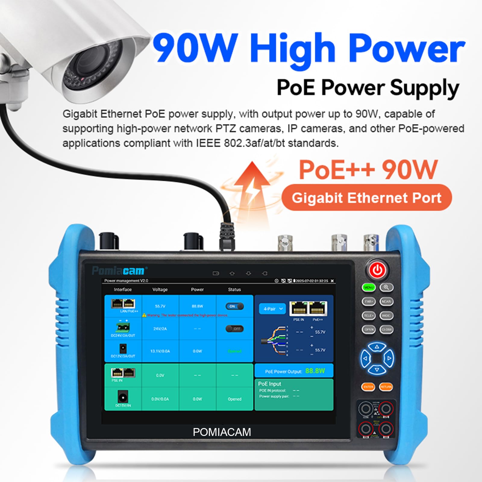IPC-9800MOVTADHS Plus Test Tool IP Camera Multifunction Analog IP
